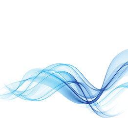 Abstract Blue Waves Illustration.