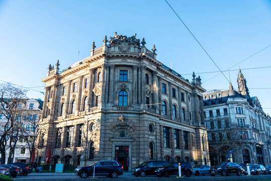 Old Stock Exchange or Alte Borse in Lenbachplatz, Munich, Germany