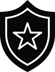 A Secure Shield Emblem Featuring a Bold Star Symbolizing Protection Security and Strong Defense Against Threats Promoting Confidence and Trust