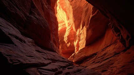 Red rock canyon passage