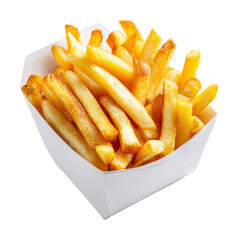 Delicious fresh french fries fast food restaurant food isolated on transparent background