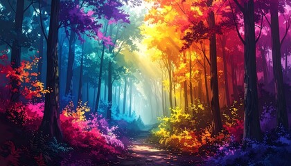 Colorful forest path (3)