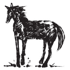 馬の筆墨画