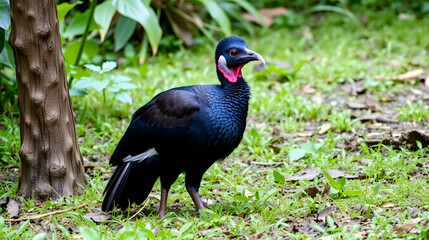 The maleo (Macrocephalon maleo) is a large megapode and is endemic to Sulawesi.