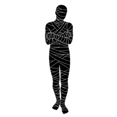 silhouette of a mummy