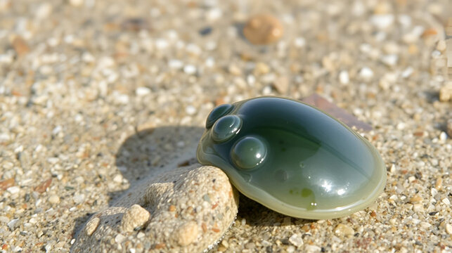 Ohrenqualle am Nordseestrand nahe Besersiel,Aurelia aurita,