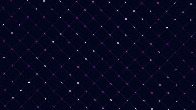 The image shows a simple grid of green dots against a black background, forming a systematic pattern on the grid