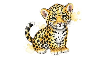 Cute Baby Jaguar Cub.