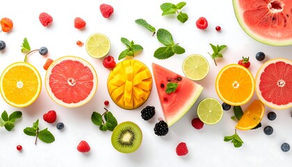 Colorful fruit arrangement