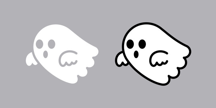 Vector Ghost Flat Design Illustration
