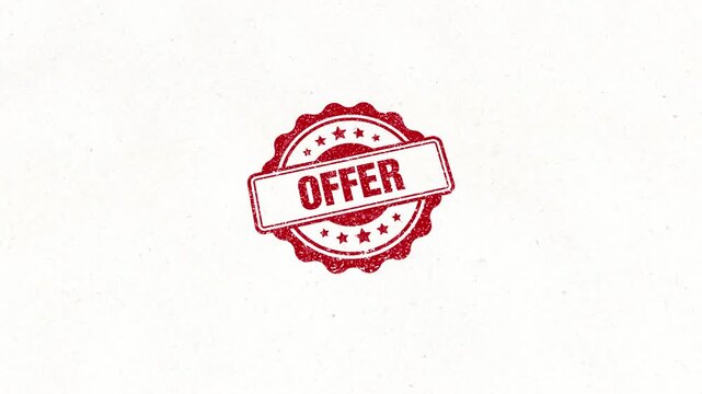 Offer Circle Wooden Rubber Stamp Seal