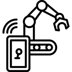 Smart Manufacturing line icon