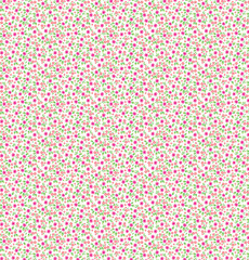 PrintSeamless Floral Pattern in vector.Wild flowers, leaves, branches, candies repeat pattern design set.Handmade. Wallpaper, fabric or design of gift paper. Free Vector Allover