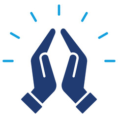 Respect Flat Blue Icon