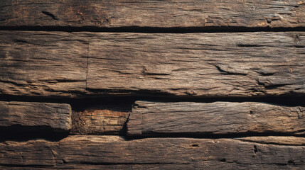 Obraz premium Weathered wood texture rustic surface natural material aged planks brown tones organic pattern timber background wooden boards vintage style natural grain