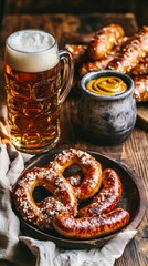 Oktoberfest beer pretzel celebration traditional German festival food drink