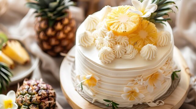 Pineapple Cake Pastry (Feng Li Su Cake): Moist Cake Layers with Sweet Juicy Pineapple Filling &ndash; Ideal for Afternoon Tea, Holiday Gifts & Family Gatherings, Homemade-Style, Gluten-Free & Vegan Options 