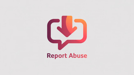 Report abuse online icon vector download gradient symbol communication chat bubble arrow