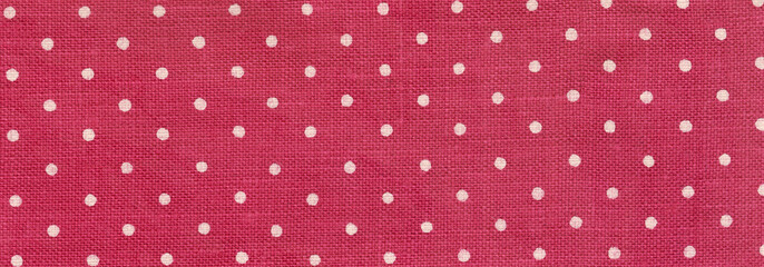 Pink and White Polka Dot Fabric Texture