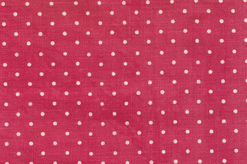 Pink and White Polka Dot Fabric Texture