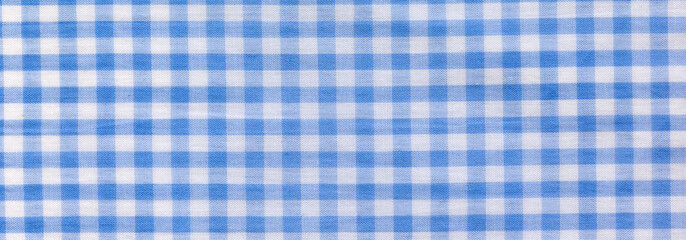 Blue Gingham Fabric Texture