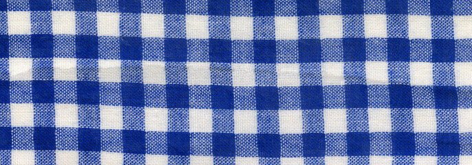 Blue Gingham Fabric Texture