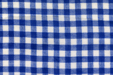 Blue Gingham Fabric Texture