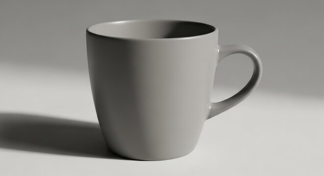 Gray Ceramic Mug with Simple Design