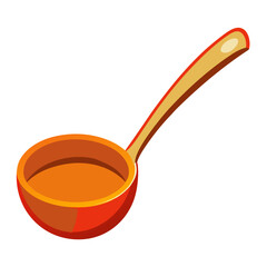 Minimalist gravy ladle icon for culinary and kitchen designs
