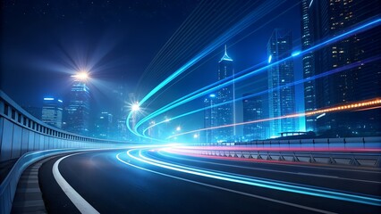 night splash motion in futuristic speed trail