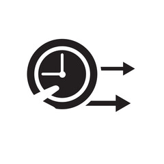 Clock with arrow right