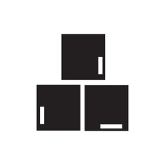 Boxes stacked glyph icon 