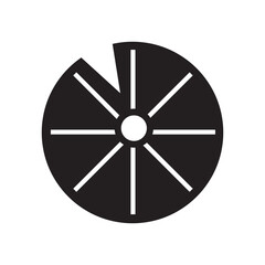 Obraz premium Wheel glyph icon