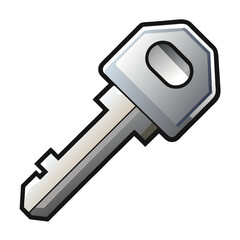 key isolated on white