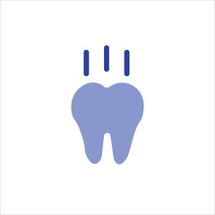 tooth icons. colored vector simple