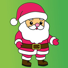 cartoon santa claus happy Merry Christmas 
