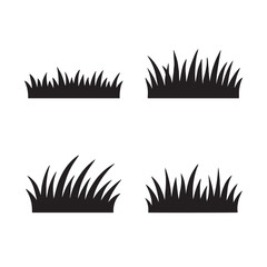 Grass Field Silhouette Nature Landscape Vector