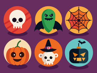 Fototapeta premium halloween icons set