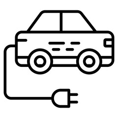 Obraz premium Electric Vehicle Outline Icon