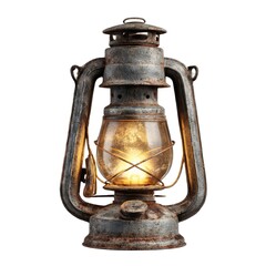 A Vintage Oil Lantern Illuminating with Warm Light, Showcasing Rustic Charm and Timeless Design Perfect for Home Decor and Outdoor Adventures