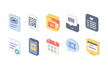 Travel, tourism 3d icon set. vacation, trip planning icons collection in 3d