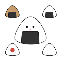 おにぎりのイラストセット