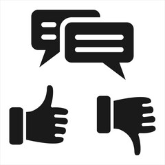 Feedback Glyph Icon Vector Illustration
