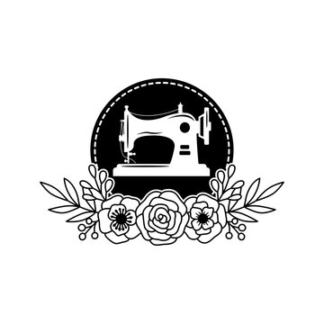 Sewing Machine, Flowers Frame