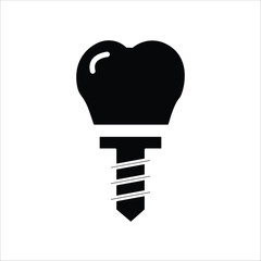 implant icons. simple solid vector