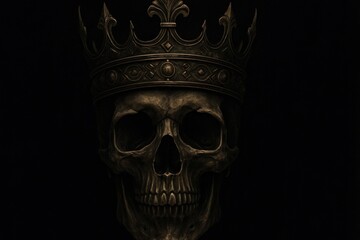 Dark regal skull illustration