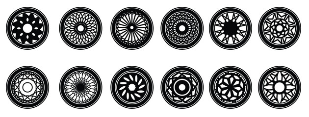 car rims vector illustration
