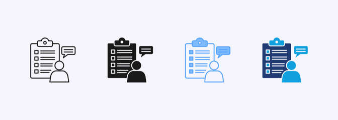 Employee Evaluation Icon Collection Set Multiple Style