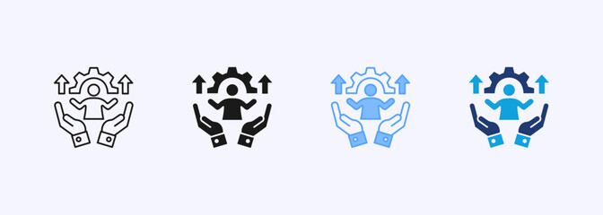 Skill Enhancement Icon Collection Set Multiple Style