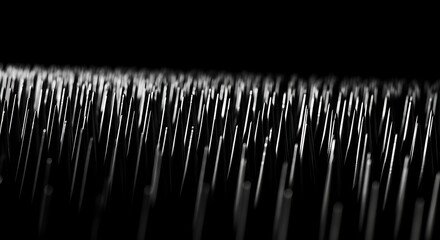 Abstract black and white spiked texture representing sadhus bed of nails